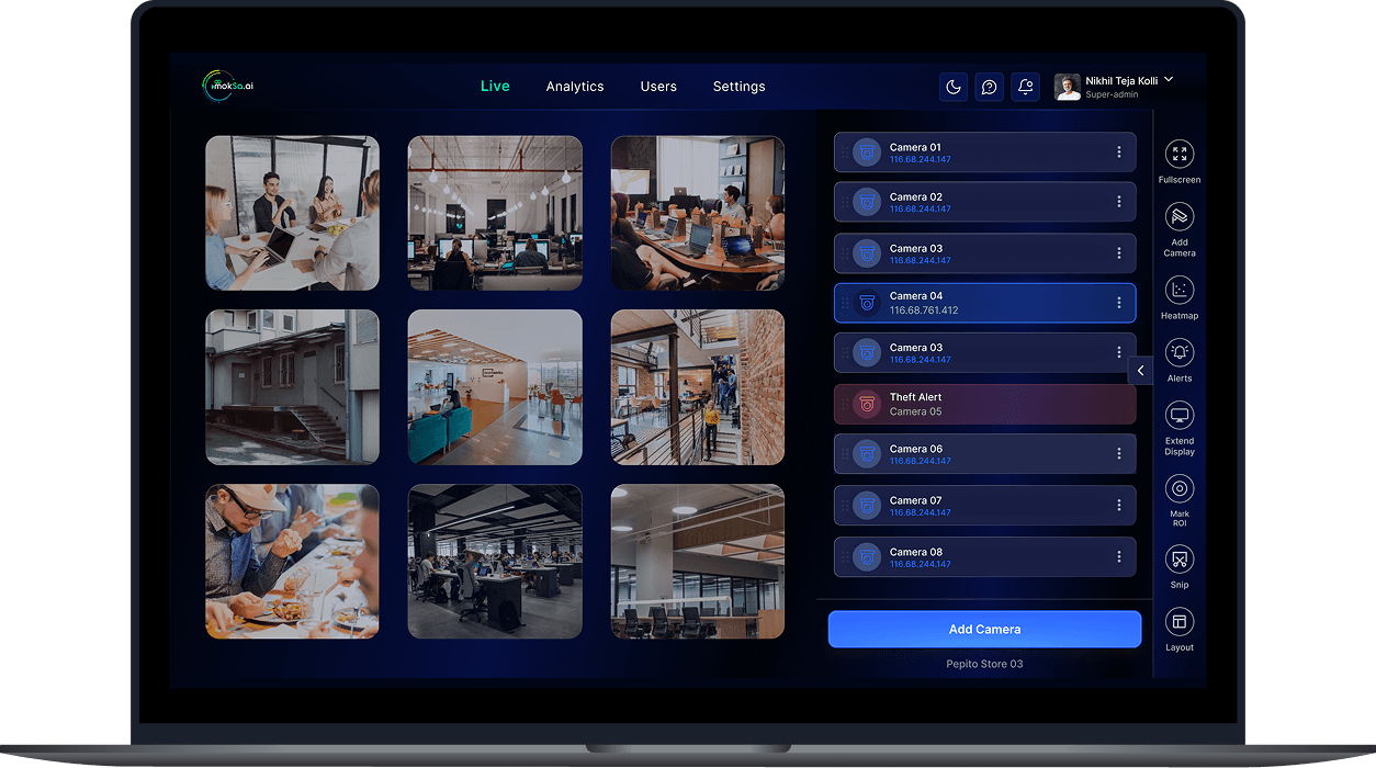 MokSa AI Interface on Laptop